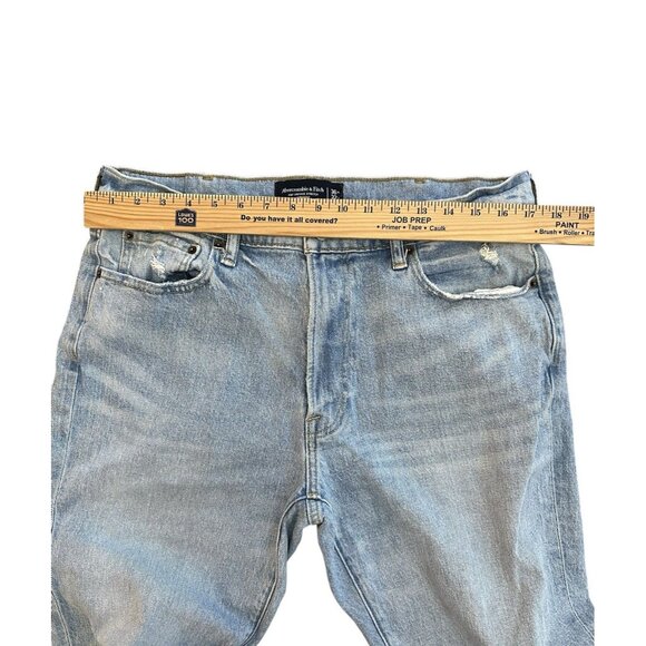 Abercrombie Fitch Vintage Stretch Straight Light Wash Blue Jeans Men 36 x 34 - Picture 4 of 5